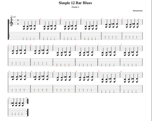 12 Bar Blues Tab