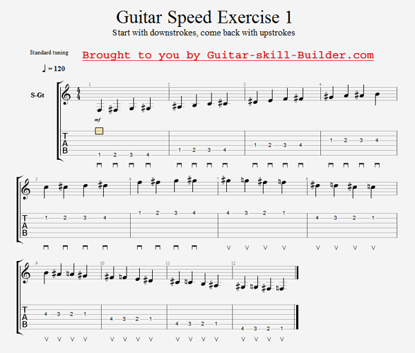 Guitar Speed Exercise 1